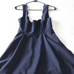 Nasty Gal Scallop Trim Mini Dress